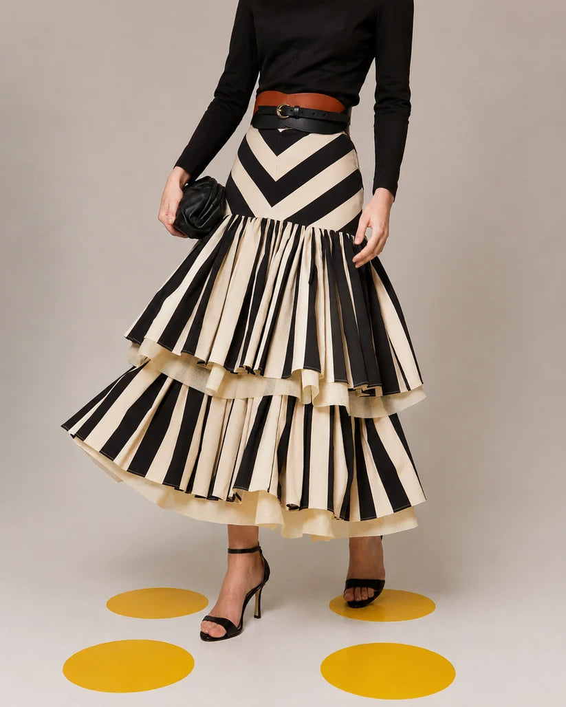 Valtimore | Falda Rayas con Elegancia